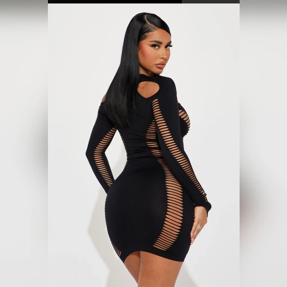 Fashion Nova- Janet Seamless Mini Dress-W Sz S/M - Picture 3 of 11